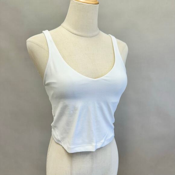 Lululemon Align crop tank in white size 8 built in bra - Picture 3 of 14